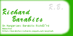 richard barabits business card